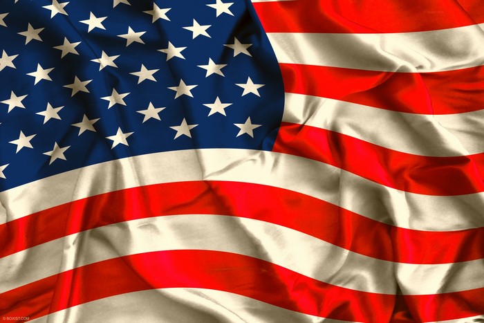 Close-up of the American flag