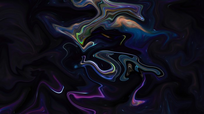 Abstract colorful fluid digital art