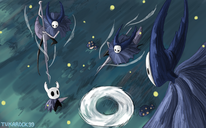Hollow Knight Mantis Lords battle