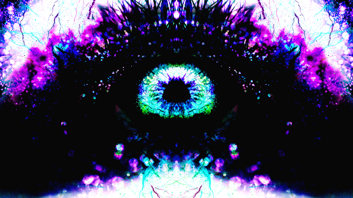 Abstract digital creature with divine and angelic features