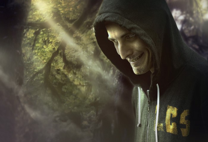Lucas Baker from Resident Evil 7 in a hooded jacket
