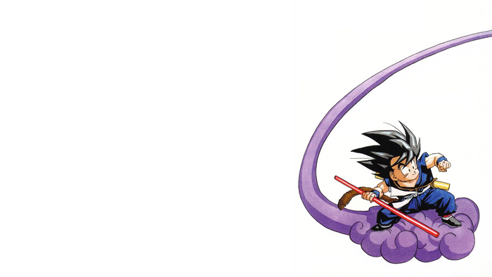 Son Goku from Dragon Ball on a cloud