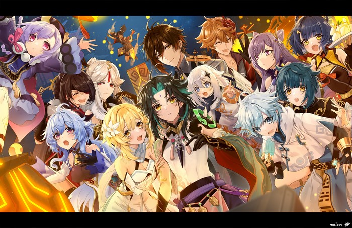 Genshin Impact Characters Group Artwork