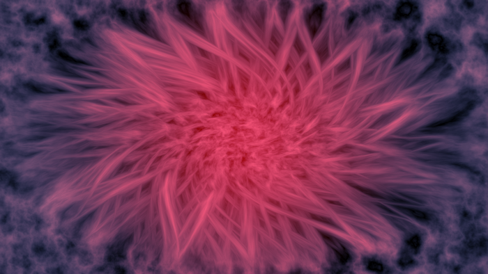 Abstract colorful fractal explosion