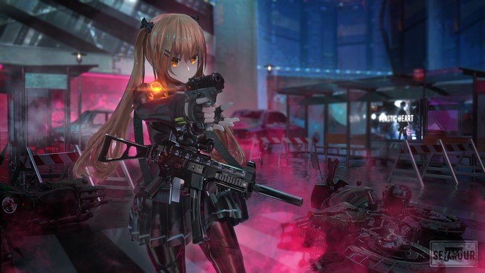 UMP9 from Girls Frontline with assault rifle