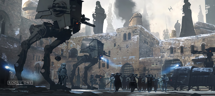 Star Wars Rogue One concept art by Thom Tenery