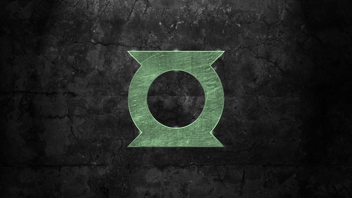Green Lantern logo on a textured background
