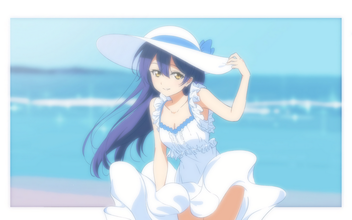 Sonoda Umi from Love Live! Series at the beach