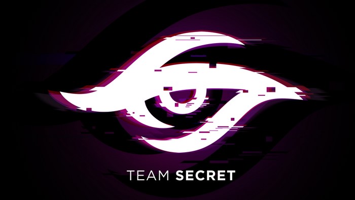 Team Secret logo with glitch effect