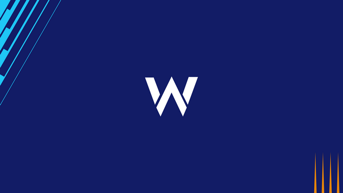 Williams F1 logo on blue background