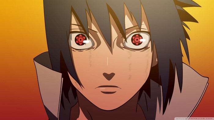 Uchiha Sasuke from Naruto with Sharingan eyes