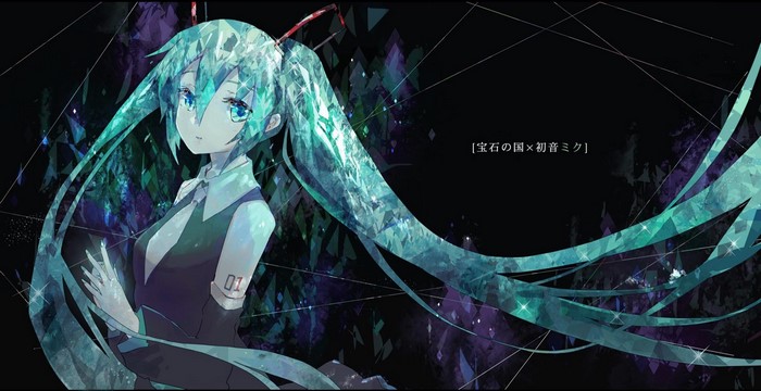 Hatsune Miku from Vocaloid in a Gemstone Kingdom