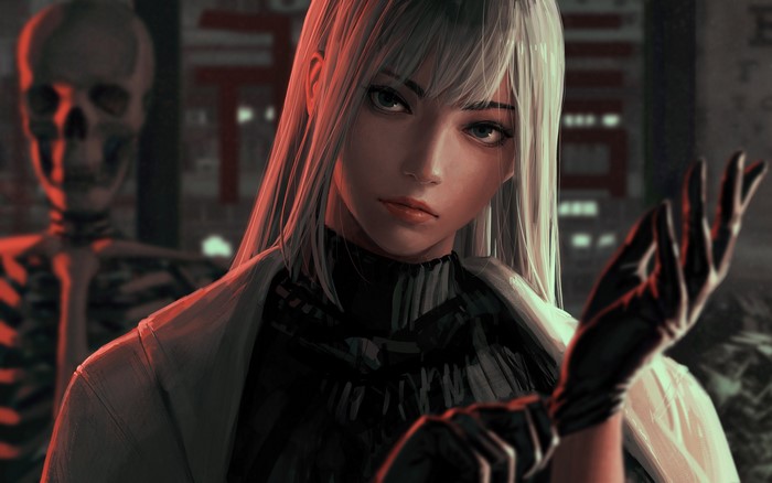 4K Artwork of Blonde Woman by GUWEIZ
