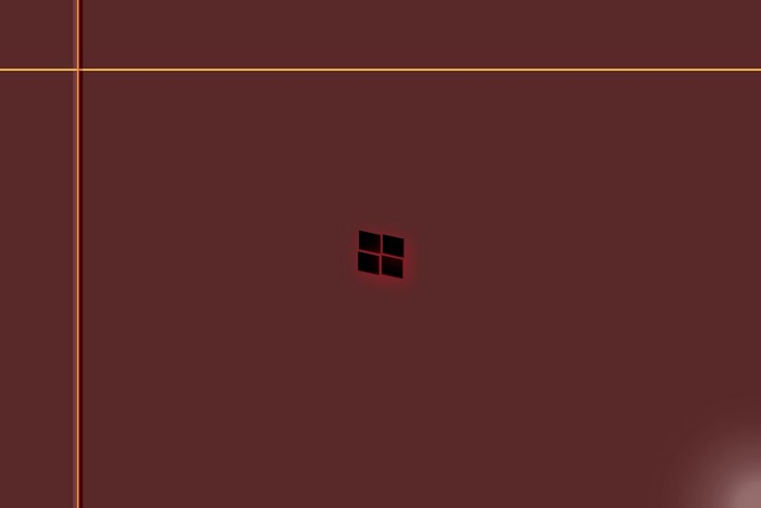 Microsoft Windows logo on a dark red background with lines