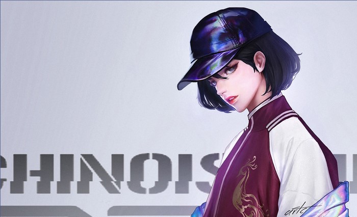 Chen Wang wearing a baseball cap and jacket