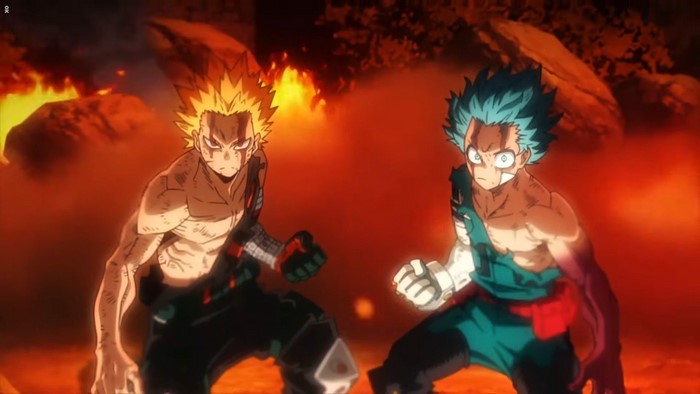 Katsuki Bakugou and Izuku Midoriya from Boku no Hero Academia