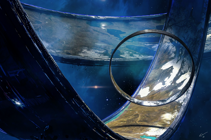 Artwork of Halo Ringworld by Espen Olsen Sætervik