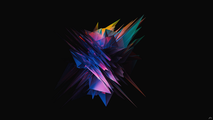 4K abstract digital glass artwork