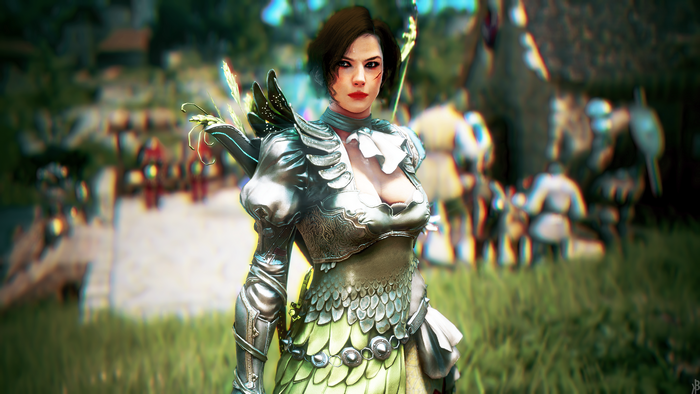 Woman in armor from Black Desert Online