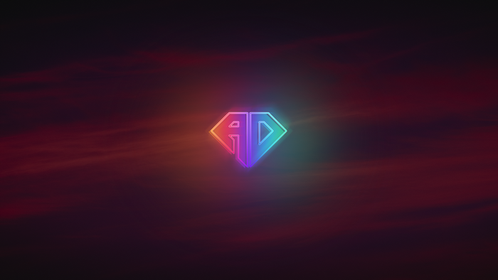 Diamond logo with letters AD
