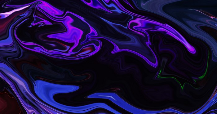 Abstract purple and blue liquid fluid artwork