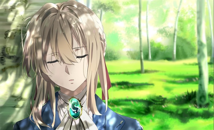 Violet Evergarden in a forest