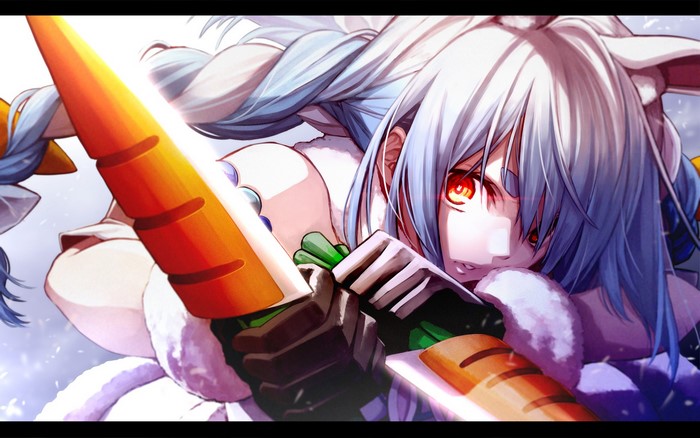 Usada Pekora from Hololive holding a carrot bow