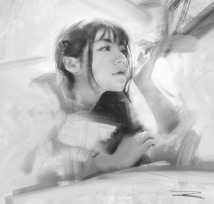 Portrait of a woman by Wangjie Li