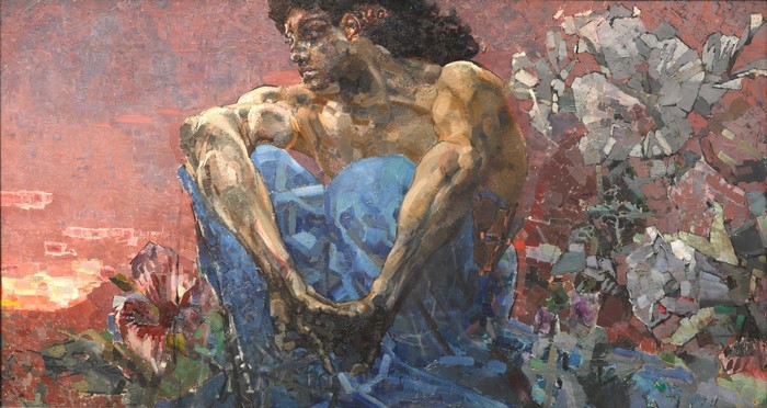 Demon Sitting in Flowers by Mikhail Vrubel