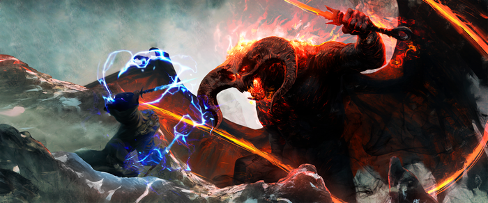 4K Balrog and Gandalf from The Lord of the Rings