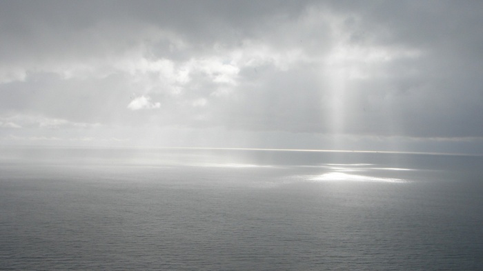 Sunbeams over the ocean
