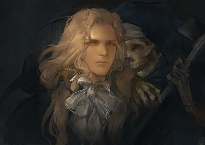 Alucard Tepes and Death from Castlevania