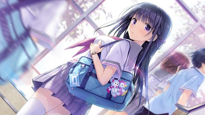 Kimishima Ao with a school bag