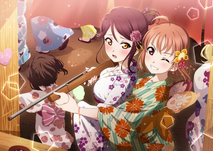 4K, Sakurauchi Riko and Takami Chika from Love Live! Sunshine!!