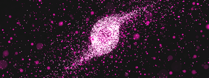 3D Abstract Floating Particles in Space