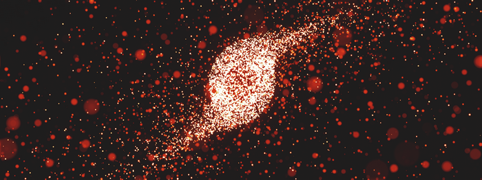 3D Abstract Render of Floating Particles