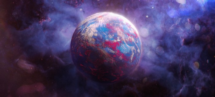 4K Digital Painting of an Alien Planet