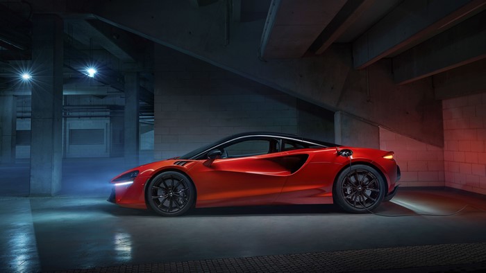 McLaren Artura Hybrid Sports Car Charging