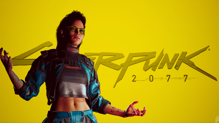Female character from Cyberpunk 2077