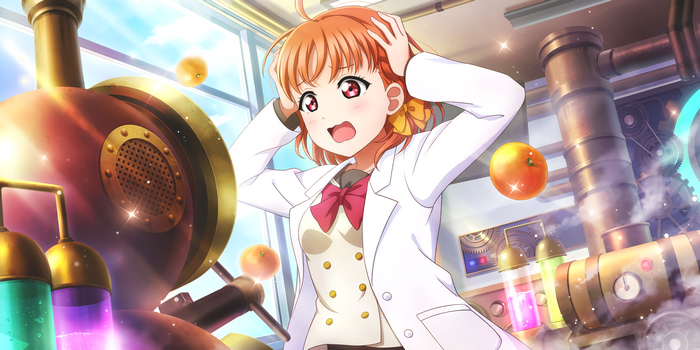 Takami Chika from Love Live! Sunshine!! in a lab