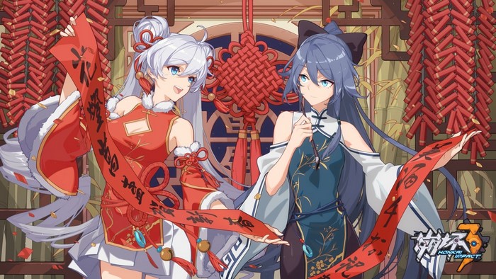 Kiana Kaslana and Fu Hua from Honkai Impact 3rd