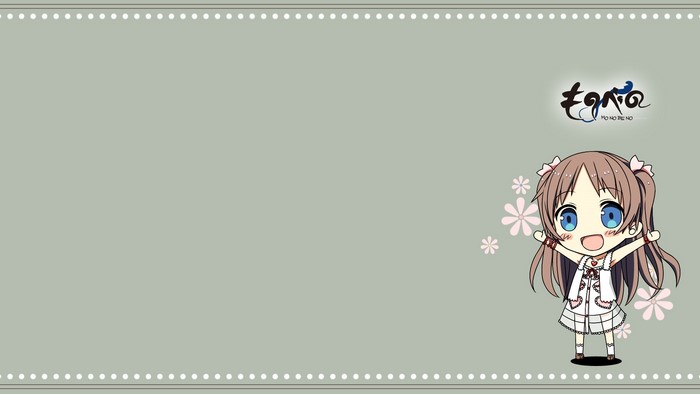 Monobeno anime girl with flowers