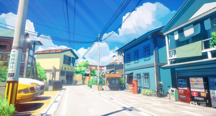 Castling Anime Street Scene