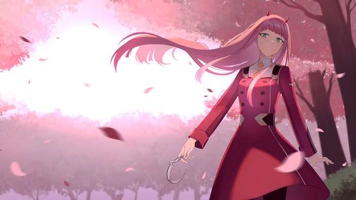 4K Zero Two from Darling in the FranXX