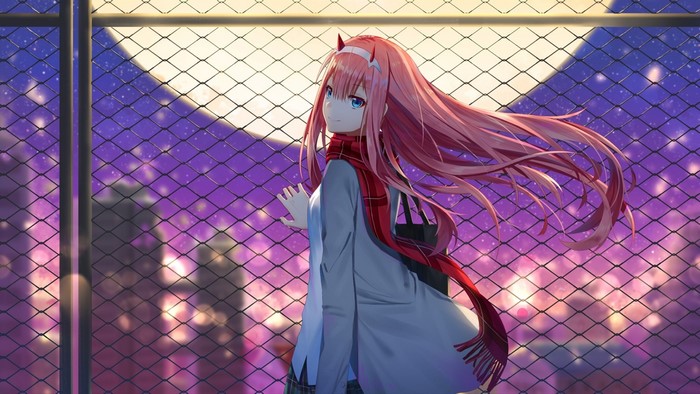 Zero Two from Darling in the FranXX at Sunset