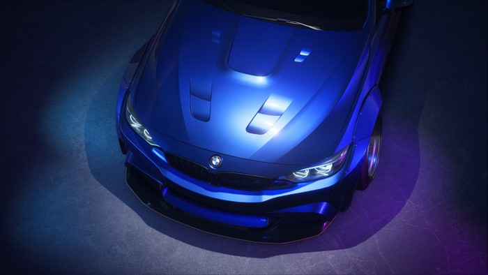 Blue BMW 4 Series from Need for Speed Payback