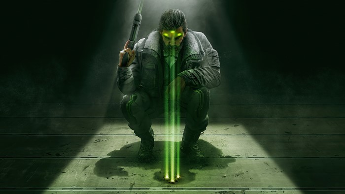 Sam Fisher from Splinter Cell with green beams