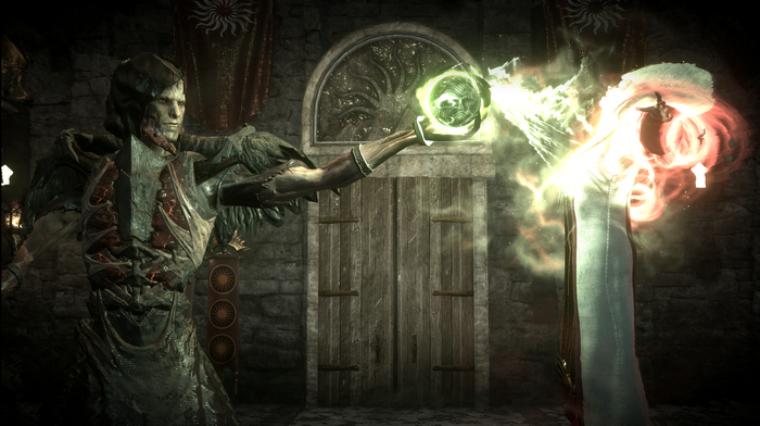 Corypheus from Dragon Age Inquisition casting magic