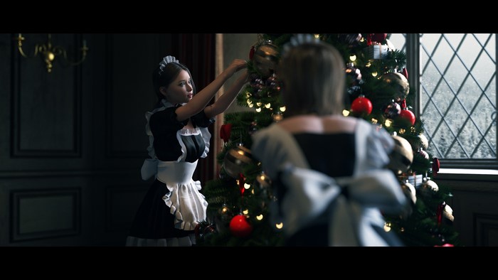 LouLL_Aroll Two Women Decorating Christmas Tree