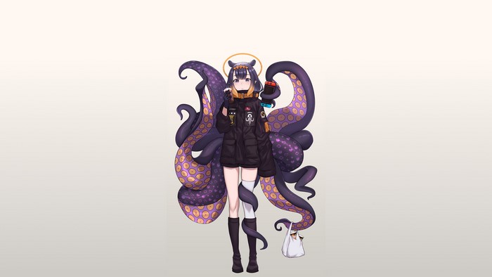 Ninomae Ina'nis from Hololive with Tentacles